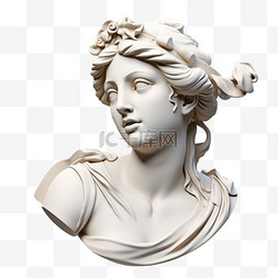 雕像女神石膏元素立体免扣图案