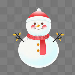 冬天的雪人图片_冬季冬天戴围巾帽子的雪人