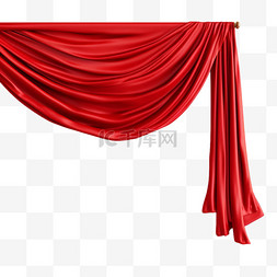 红绸装饰图片_窗帘红绸写实元素立体免扣图案