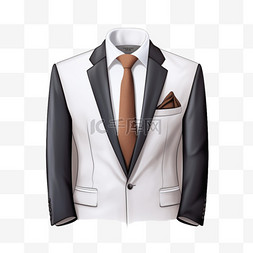 时尚街拍男模图片_男式西装配白色衬衫、领带和夹克