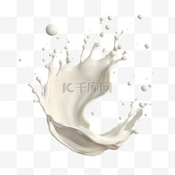 牛奶特色水花元素立体免扣图案