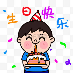 男孩生日开心表情包