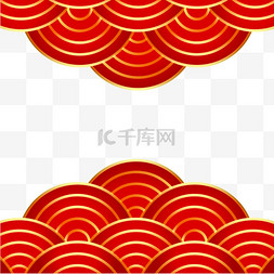中式云纹龙纹春节新年装饰元素