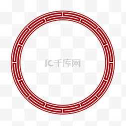 中国风免抠图片_中式花纹圆形边框中国风免抠元素