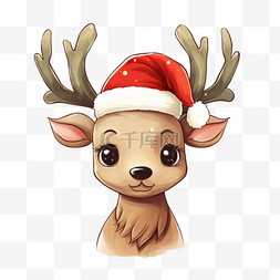 几何驯鹿图片_ai圣诞驯鹿免扣元素装饰素材