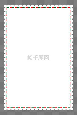 圣诞北京图片_圣诞红绿彩条简约邮票装饰边框元