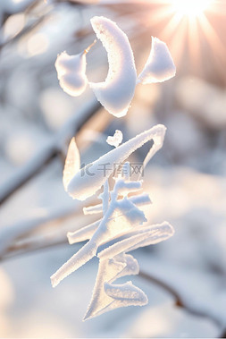 小寒节气冬天雪地背景30