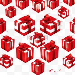 礼品包装带图片_无缝红色礼盒图案