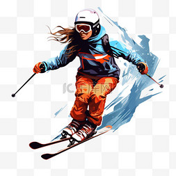 女人跳跃图片_跳跃的女人滑雪的女人
