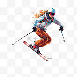 女人跳跃图片_跳跃的女人滑雪的女人
