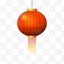 中式立体红灯笼春节新年装饰元素