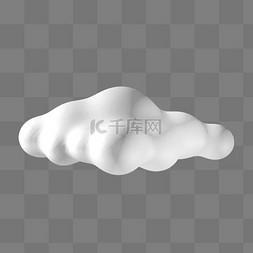 蓝色白云图片_3D建模立体云朵白云C4D天气