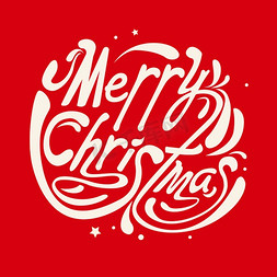 圣诞节merrychristmas英文创意字体