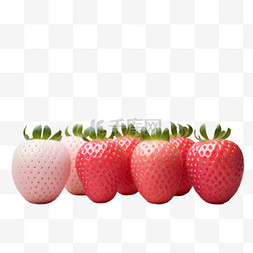 图形可口草莓元素立体免抠图案