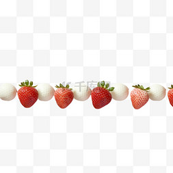 艺术可口草莓元素立体免抠图案