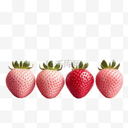 建模可口草莓元素立体免抠图案