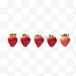 可口草莓图片_几何可口草莓元素立体免抠图案