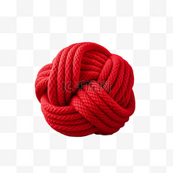 装饰红色毛球元素立体免抠图案