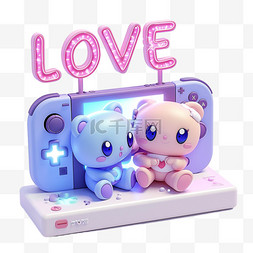 3D情人节爱心LOVE图片