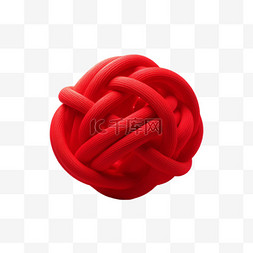 毛球图片_红色毛球元素立体免抠图案