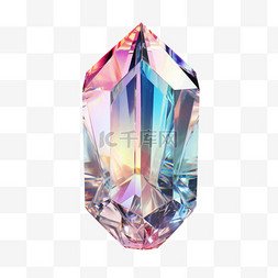 艺术水晶数字图片_3d彩色水晶元素立体免抠图案