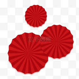 新年春节圆形折扇设计图