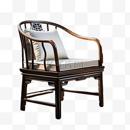 椅子免扣图片_数字艺术中式椅子元素立体免扣图