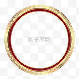 中国风边框图片_中国风新年春节圆形边框装饰元素