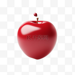 一个漂浮在空中的红色苹果气球