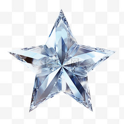 数字艺术水晶星星元素立体免抠图