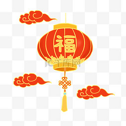 金色福字剪纸图片_金色描边新年装饰过年图片