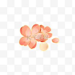 粉色的小花朵图片_国风桃花小花朵装饰元素