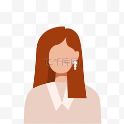 女人节图片_三八妇女节长发女性简约头像免抠