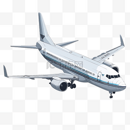 旅游团图片_飞机白色飞机插画