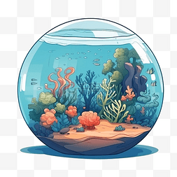海底植物植物图片_海洋日蓝色美丽水世界