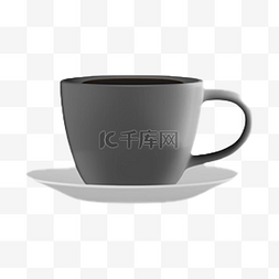 茶壶造型图片_咖啡杯子灰色