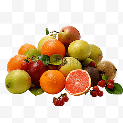 柠檬橙子图片_橙子苹果水果健康透明