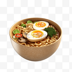 碗筷子卡通图片_日式拉面鸡蛋烹饪透明