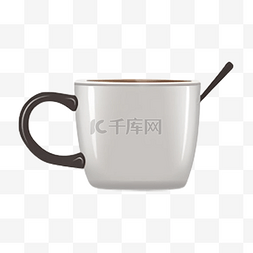 白菊花卡通图片_咖啡杯子茶杯