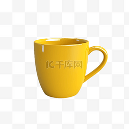 咖啡杯黄色茶具