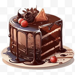 黑盘子图片_巧克力蛋糕奶油丝滑