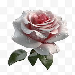 漂浮花瓣白色图片_玫瑰白色植物