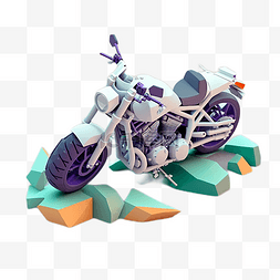三维空间商务图片_摩托赛车立体模型