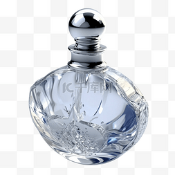 蓝色透明玻璃瓶图片_男士香水液体蓝色透明