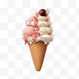 冰淇淋棒冰图片_冰淇淋夏天融化白底透明