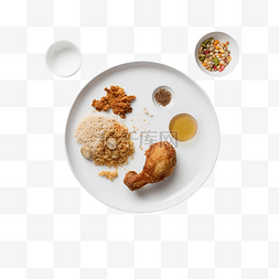 香辣炸鸡腿图片_食物美食插图配餐