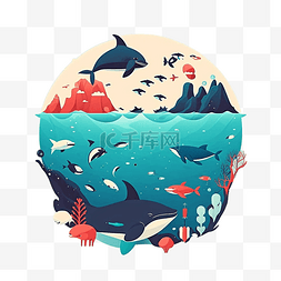 拯救海洋生物图片_世界海洋日的海洋生物