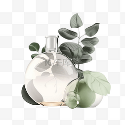 玻璃器花瓶图片_香水绿色透明