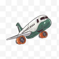 飞机绿色机低创意