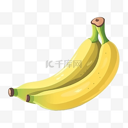 农产品食物图片_水果香蕉串黄色扁平